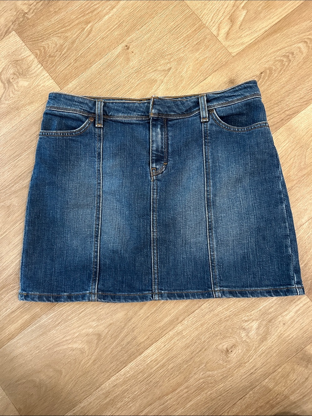 J.crew Denim Panel Skirt - Blue